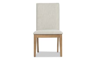 Monterey Natural & Gray Solid Back Upholstered Dining Chair
