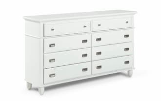 Spencer White 8 Drawer Dresser