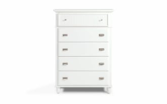 Spencer White 5 Drawer Lift-Top Chest