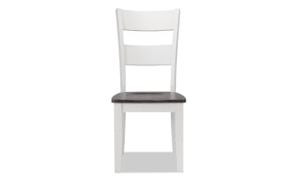 Blake White & Gray Ladder Back Dining Chair