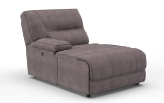 Pacifica Gray Left Arm Facing Power Reclining Chaise