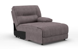Pacifica Gray Right Arm Facing Power Reclining Chaise