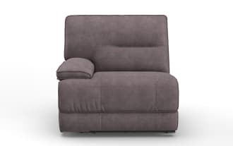 Pacifica Gray Left Arm Facing Power Recliner with USB Port