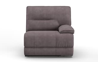 Pacifica Gray Right Arm Facing Power Recliner with USB Port