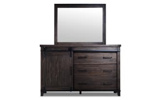 Montana Brown 5 Drawer Dresser & Mirror