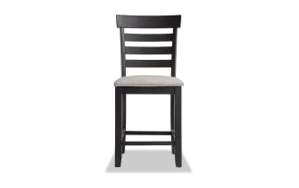 Sonoma Espresso & Beige Ladder Back Upholstered Counter Height Stool