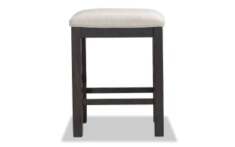 Sonoma Espresso & Beige Backless Upholstered Counter Height Stool