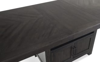 Sonoma 7 Piece Espresso & Beige Upholstered Extendable Counter Height Dining Set