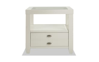 Prestige White Storage End Table