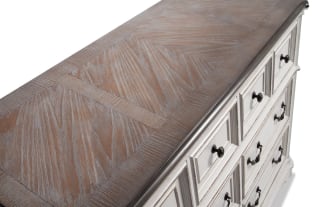 Scarlett White & Oak 6 Drawer Dresser