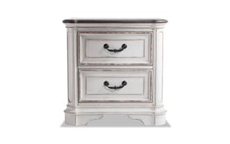 Scarlett White & Oak 2 Drawer Nightstand
