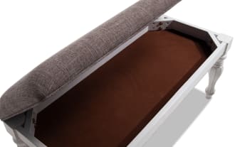 Scarlett White Storage Bench