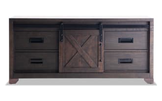 Montana 55'' Brown Fully Assembled Storage TV Stand