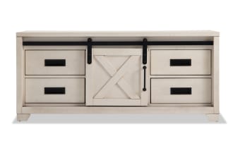 Montana 55'' White Fully Assembled Storage TV Stand