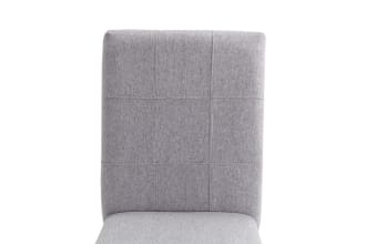 Leah Brown & Gray Solid Back Upholstered Dining Chair