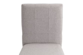 Leah Brown & Beige Solid Back Upholstered Counter Height Stool