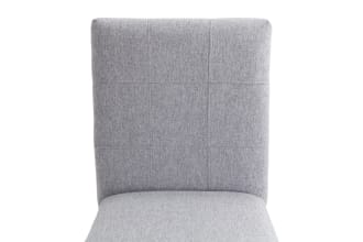 Leah Brown & Gray Solid Back Upholstered Counter Height Stool