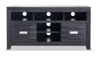 Elevations 50'' Black Fully Assembled Storage TV Stand