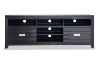 Elevations 70'' Black Fully Assembled Storage TV Stand