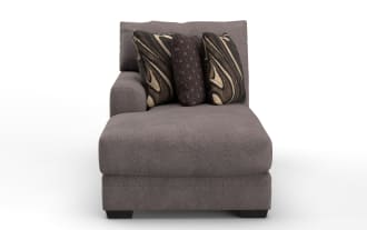Luxe Gray Left Arm Facing Chaise