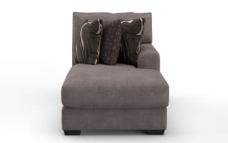 Luxe Gray Right Arm Facing Chaise