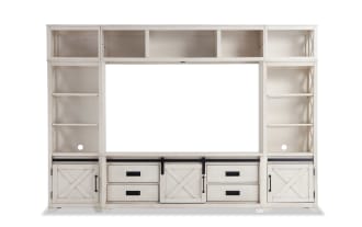 Montana 109'' White 4 Piece Storage Entertainment Center