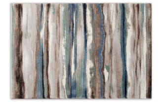 Spa Tones 5' x 8' Multi Striped Rug