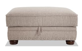 Charleston Beige Storage Ottoman