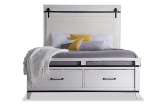 Montana Queen White Storage Platform Bed