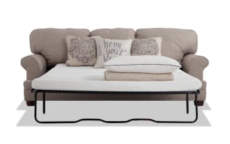 Charleston Beige 90'' Sleeper Sofa with Queen Gel Mattress