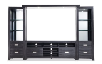 Elevations 104'' Black 4 Piece Storage Entertainment Center