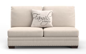 Cottage Chic Beige Armless Sofa