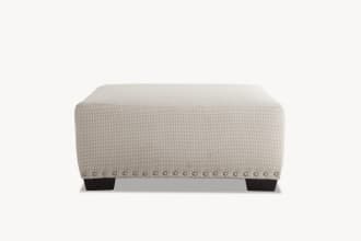 Cottage Chic Beige Ottoman