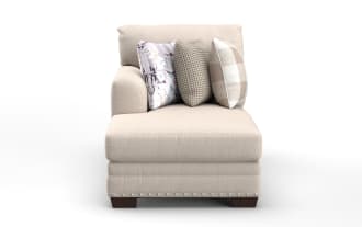 Cottage Chic Beige Left Arm Facing Chaise