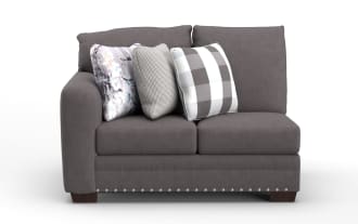 Cottage Chic Gray Left Arm Facing Loveseat