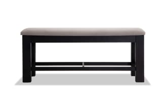 Cosmopolitan Black Upholstered Counter Height Storage Dining Bench