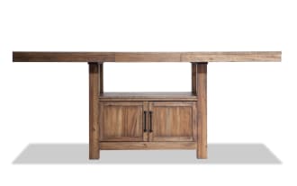 Sonoma 6 Piece Natural & Beige Upholstered Counter Height Dining Set with Storage Bench