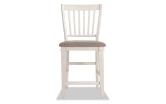 Montana White & Beige Slat Back Counter Height Stool