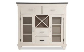 Montana White & Espresso 4 Drawer Server