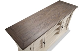 Laurel 54'' White & Gray Fully Assembled Storage TV Stand