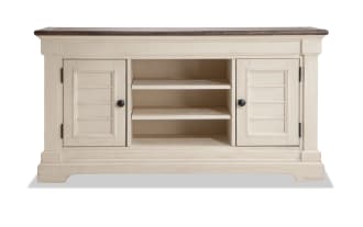 Laurel 54'' White & Gray Fully Assembled Storage TV Stand