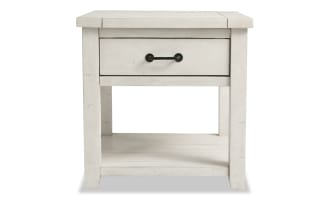 Montana White Storage End Table