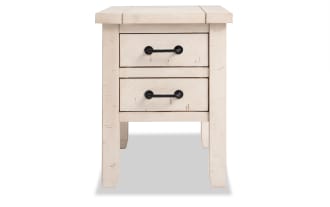 Montana White Storage Chairside Table
