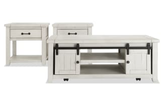 Montana White Storage Coffee & 2 End Table Set