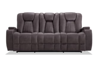 Viking Graphite 83'' Manual Reclining Sofa with USB Port