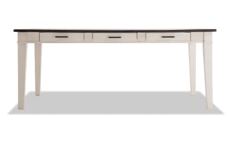 Montana White & Espresso Storage Dining Table