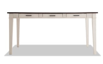 Montana White & Espresso Counter Height Storage Dining Table