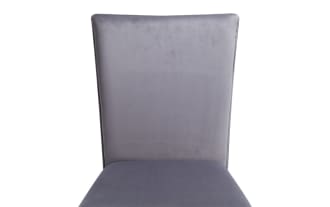 Cosmopolitan Espresso & Gunmetal Solid Back Counter Height Stool