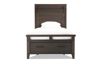 Montana Twin Brown Storage Platform Bed