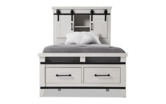 Montana Twin White Bookcase Storage Bed